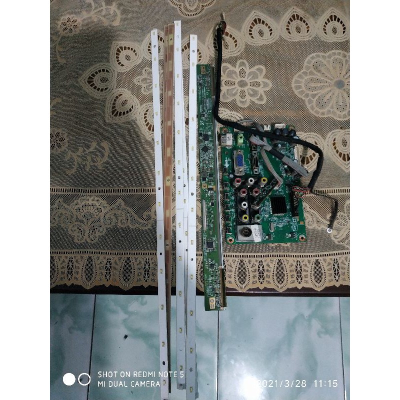 matherboard + tcon + bl polytron pld 24t800