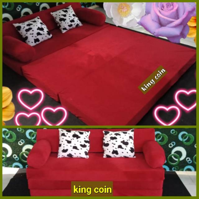 sofa bed kasur spon lipat kasur spon busa minimalis ruang tamu
