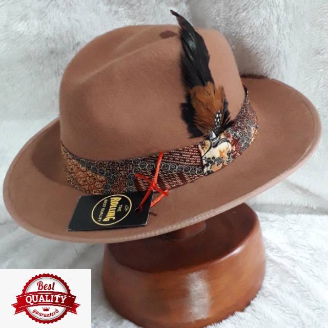 TOPI FEDORA KLASIK LIST BATIK | TOPI PRIA