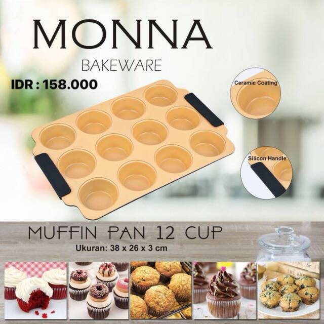 Muffin Pan 12 cup - Monna Bakeware
