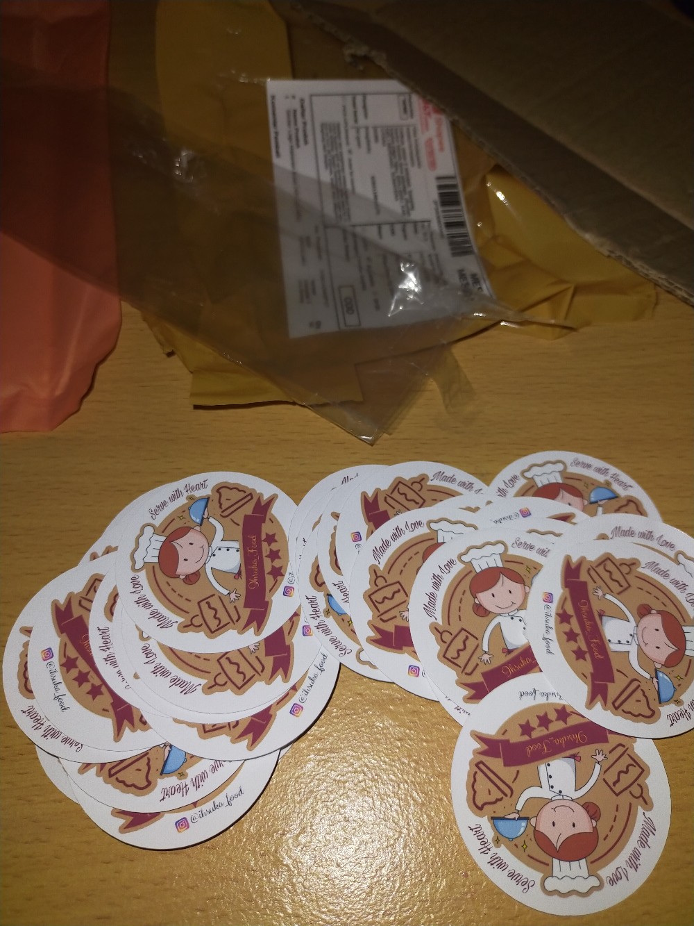Sticker Logo Makanan Bulat (kngslm01)