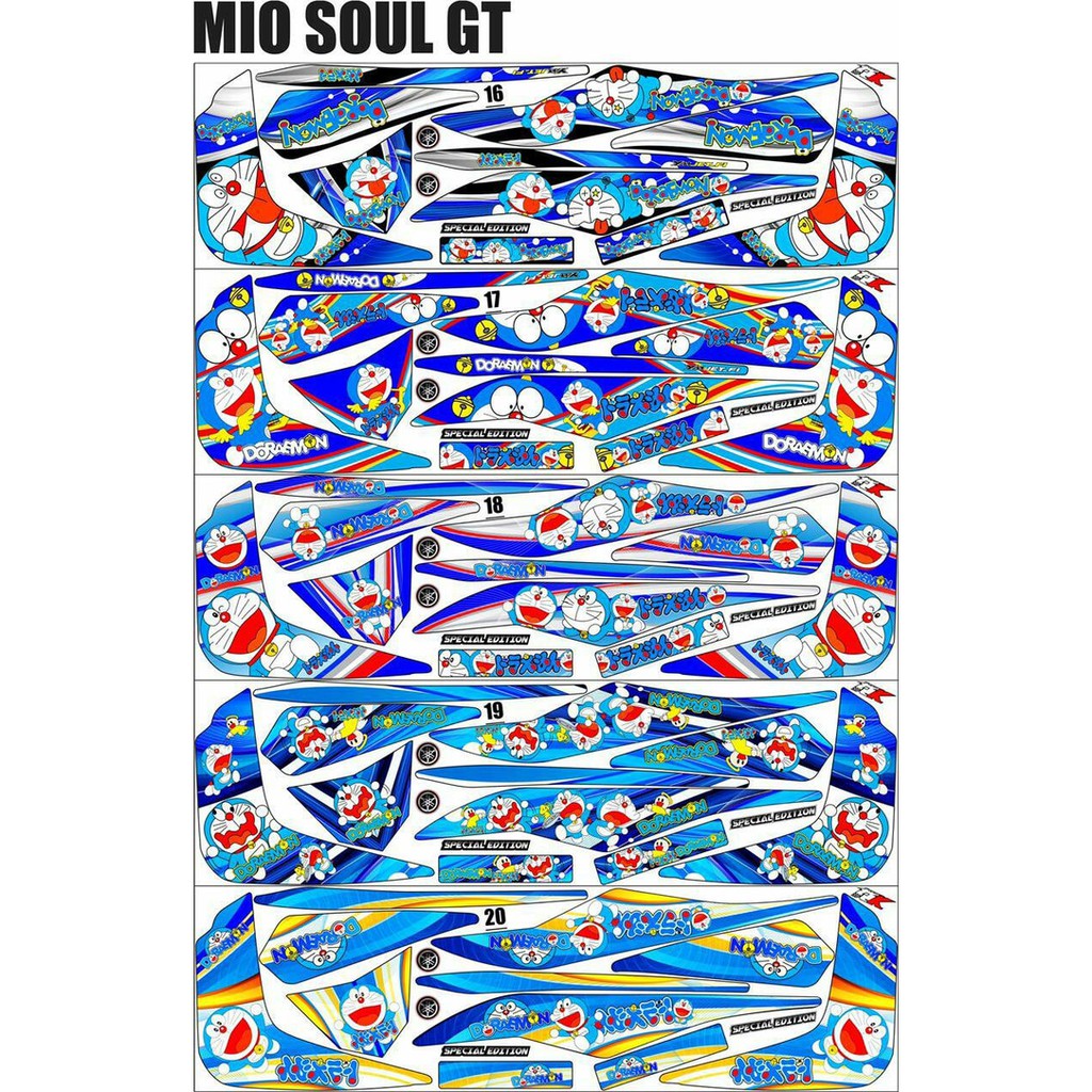 Striping Stiker Motor Mio Soul Gt Doraemon Murah