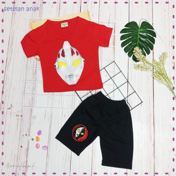 Baju Kaos Anak Murah Lampu LED Ultraman