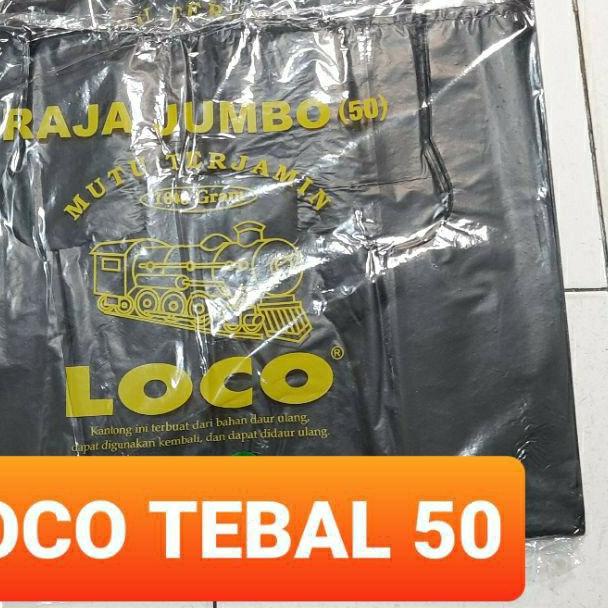 ➹ Plastik loco tebal 50 hd pe kantong plastik hitam loco 50 jumbo kantong kresek loco 50 jumbo ♠