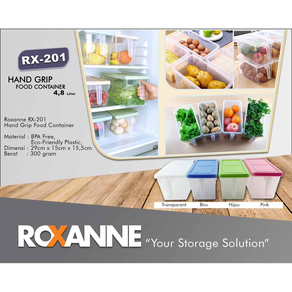 ROXANNE Hand Grip Food Container Box Makanan RX201