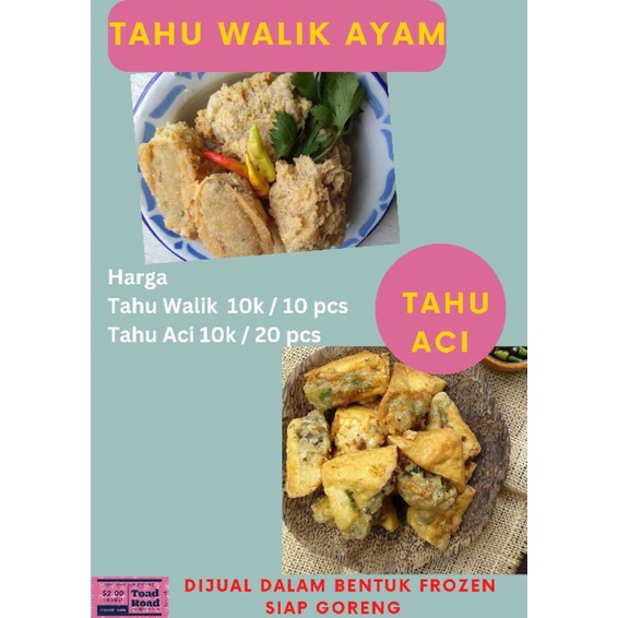 

TAHU WALIK AYAM Rp 10.000/10 PCS