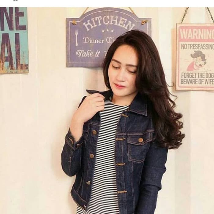 jaket jeans blue black