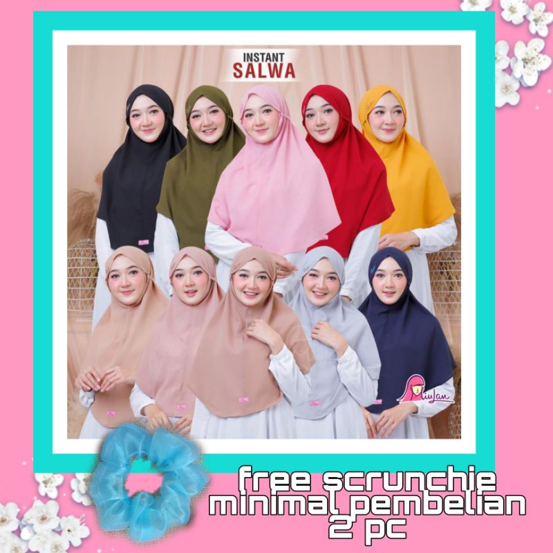 INSTANT SALWA MIULAN HIJAB BAHAN CREPPE NYAMAN DAN ANTI TEMBEM