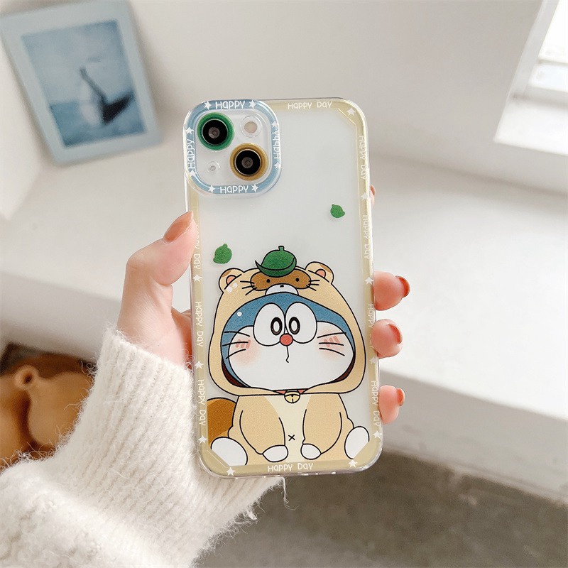 Malaikat Mata Pasangan Doraemon Casing Belakang Lembut Redmi 8 8A 9 9A 9C 9T 10 Prime Redmi Note 8 9 10 Pro Huawei Nova 7 9 P30 P40 P50 Mate 30 40 Pro Casing Cover Lucu