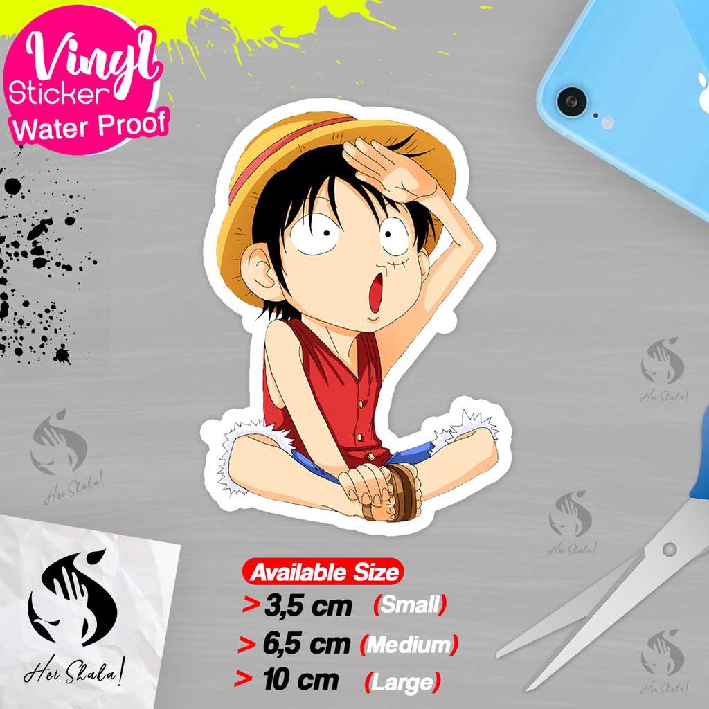 

Stiker One Piece Luffy Search for Treasure Sticker Anime Jepang Bahan Vinyl Anti Air