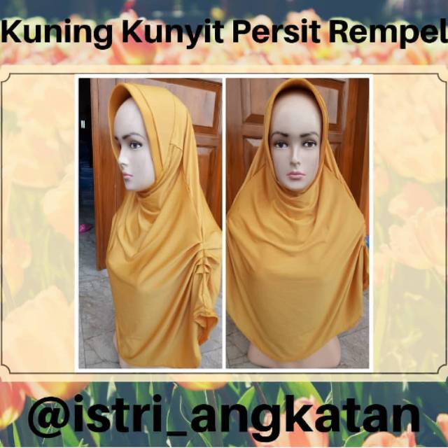 Jilbab Kuning Tumpuk Rempel