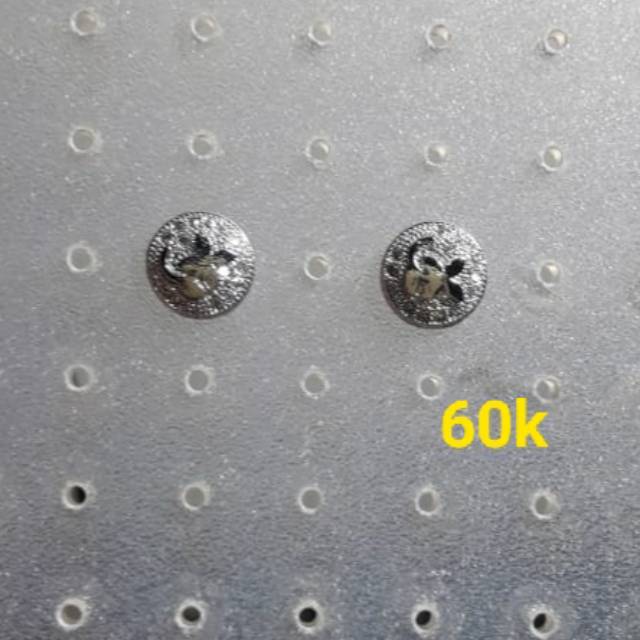 Anting Perak Lapis Emas 18karat