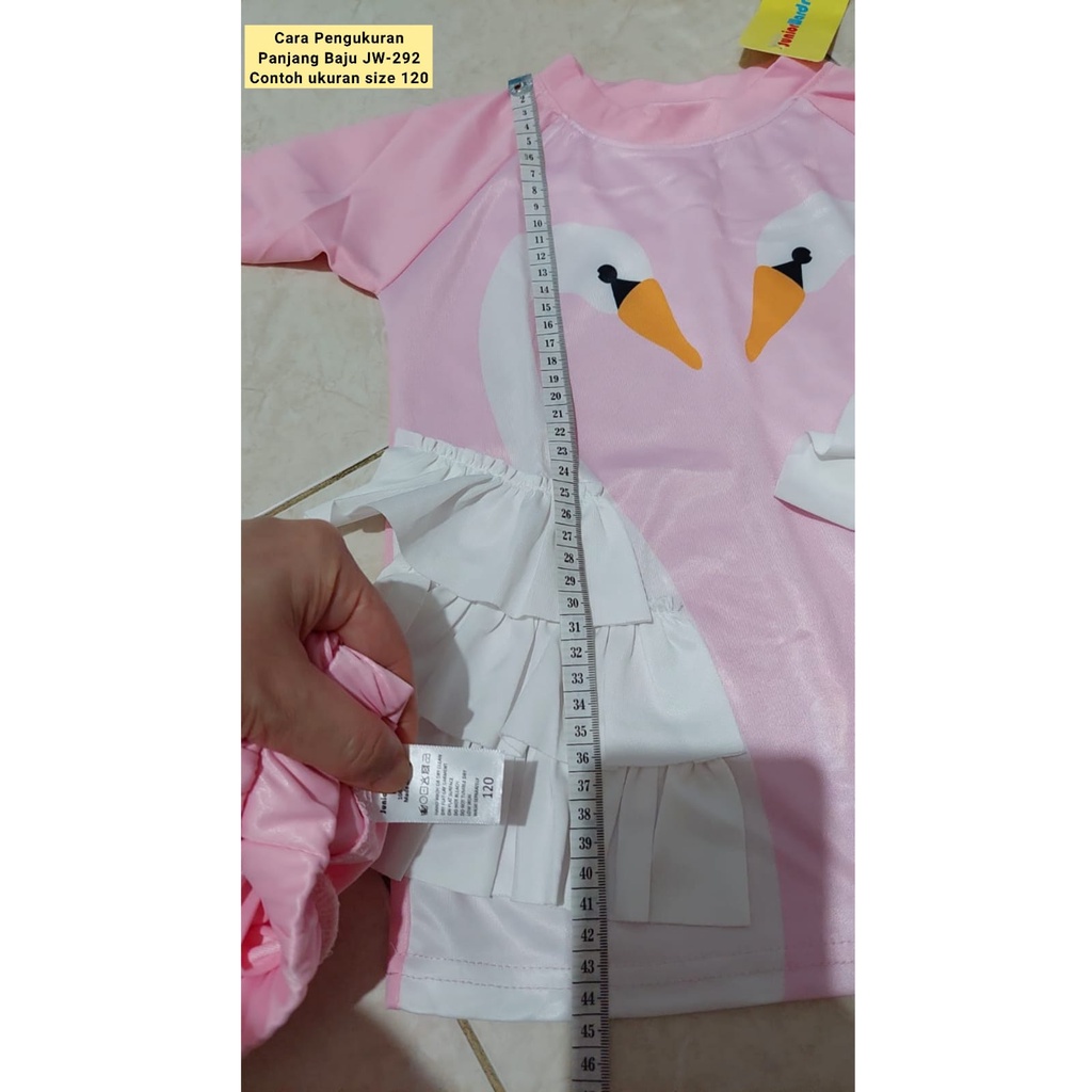 Baju Renang anak Motif Kuromi / Melody / Cinnamorol  S396 / Mocha X AS 1 dengan hijab