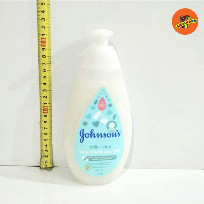 JOHNSON'S MILK+RICE HAIR AND BABY BATH 500ML - SABUN BAYI