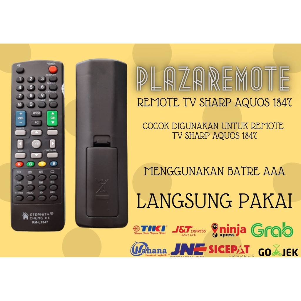 REMOTE TV LCD / LED SHARP 1847 1846 016 DUS