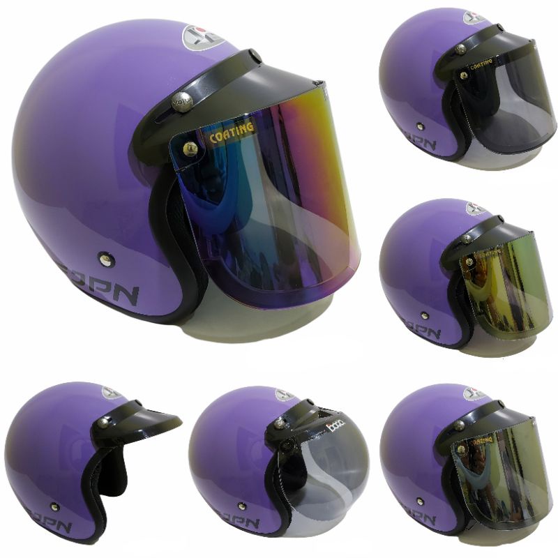 Helm Jpn pastel ungu lilac Gloss