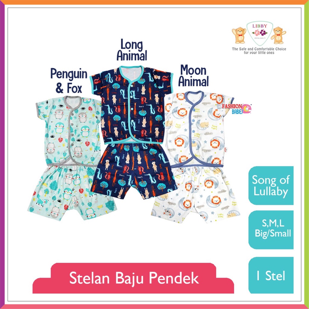 LIBBY PRINT MOTIF SETELAN PANJANG KANCING | LULLABY RAINBOW FANTASIA ANIMAL WILDNESS |LIBBY BABY S M L ❤ Fashionbabies ❤