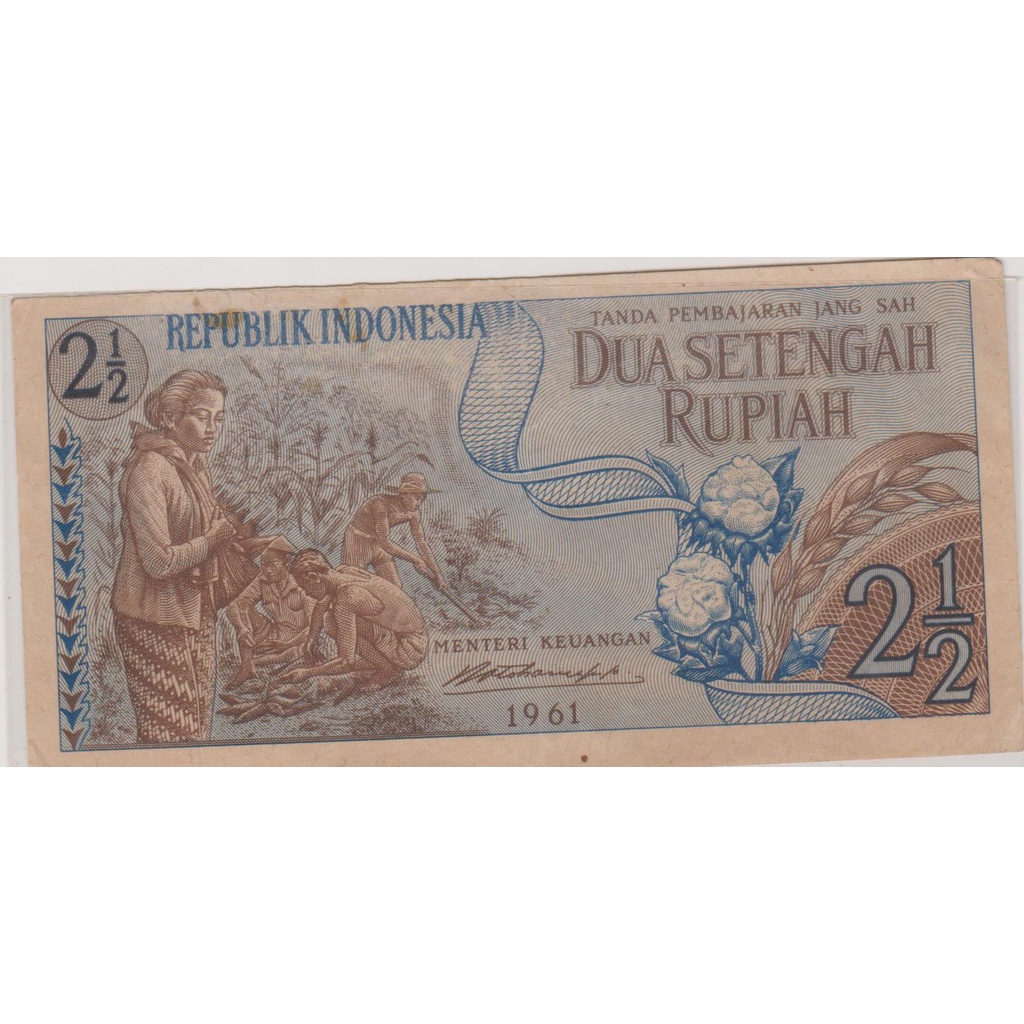 Uang Kuno Indonesia Dua Setengah Rupiah 1961