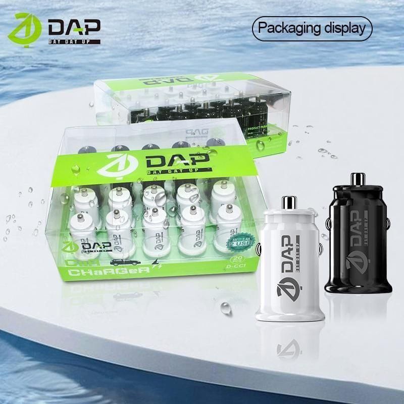 DAP CHARGER MOBIL DAP D-CC1N 2 PORT CAR CHARGER @harga per 1 pcs SERVER MOBIL DAP 2 USB DCC1N 2.4A CAR CHARGER