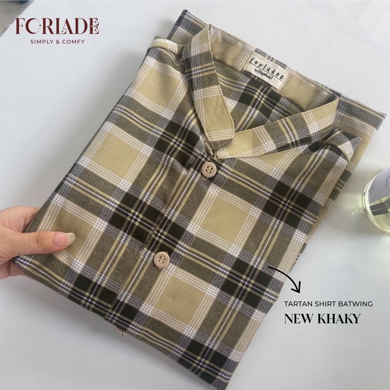 TARTAN SHIRT BATWING | KEMEJA KOTAK-KOTAK TEBAL &amp; GA TERAWANG