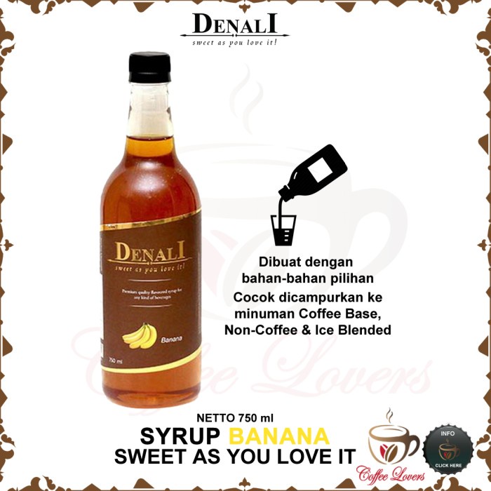 

DENALI SYRUP SIRUP DENALI UK RASA BANANA DISKON