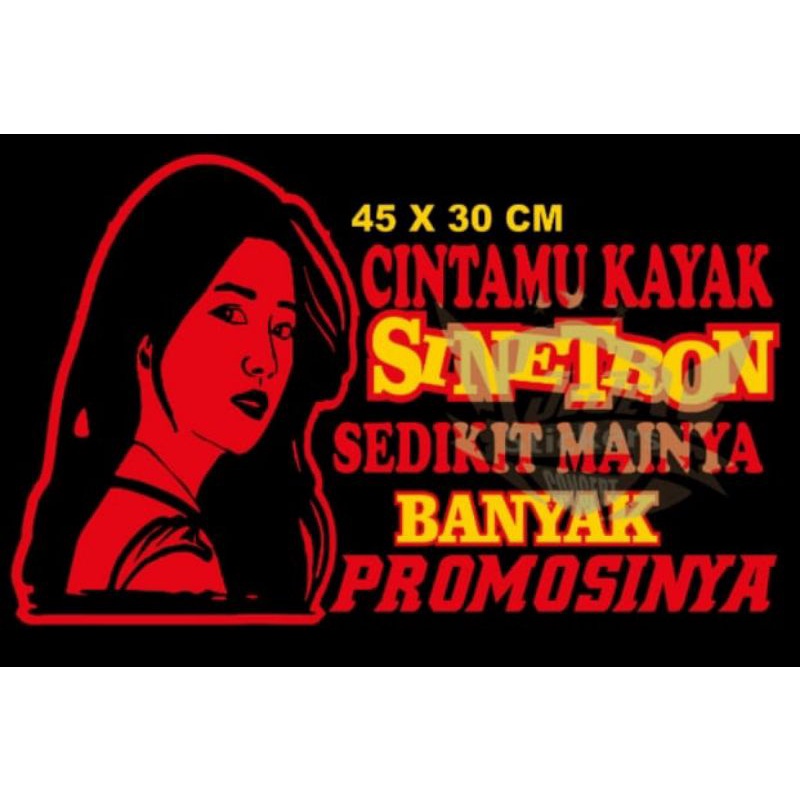 STICKER CUTTING GAMBAR DENGAN KATA-KATA LUCU UNTUK KACA ATAU PINTU TRUK PICKUP MOBIL DLL