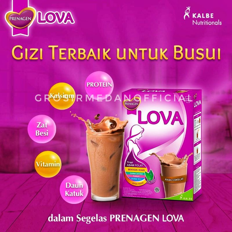 SUSU PRENAGEN LOVA - LOVAMIL 120 G RASA COKLAT DAN STRAWBERY - SUSU NUTRISI IBU HAMIL