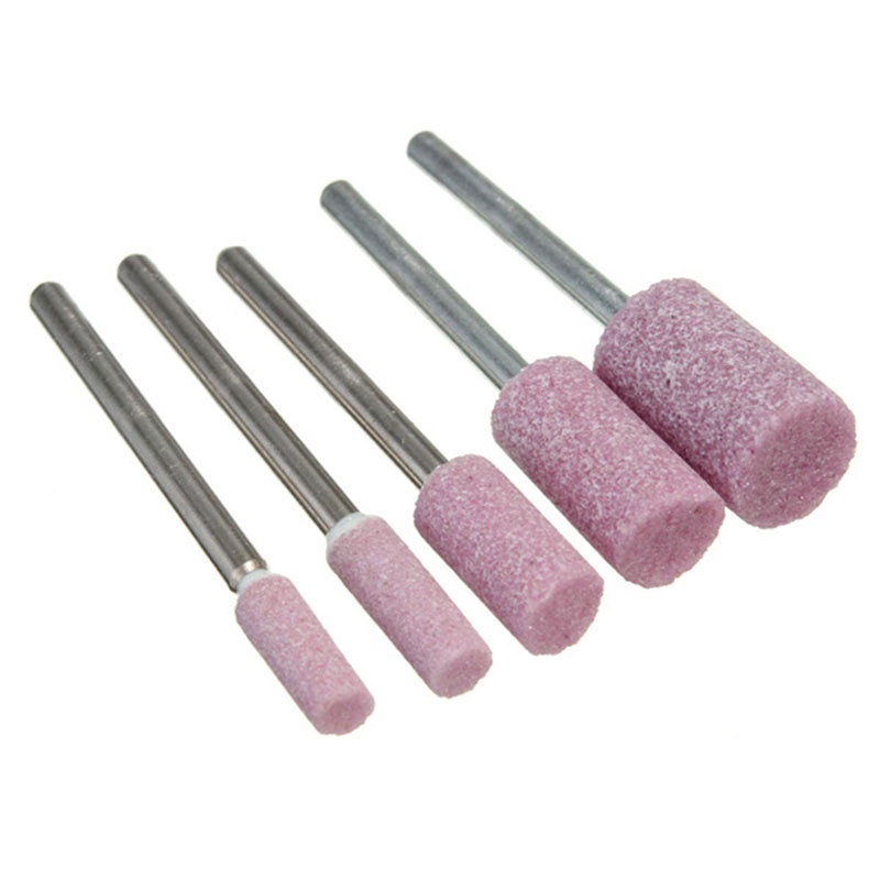 Gro 10PCS 1 / 8 &quot;Red Abrasive Polishing Mounted Stone Rotary Tool Grinding Wheel New