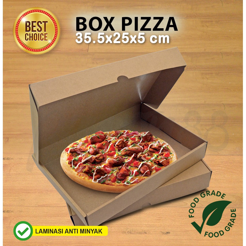 

Kotak Box Dus Pizza - 35.5x25x5 cm -(12 Pcs)