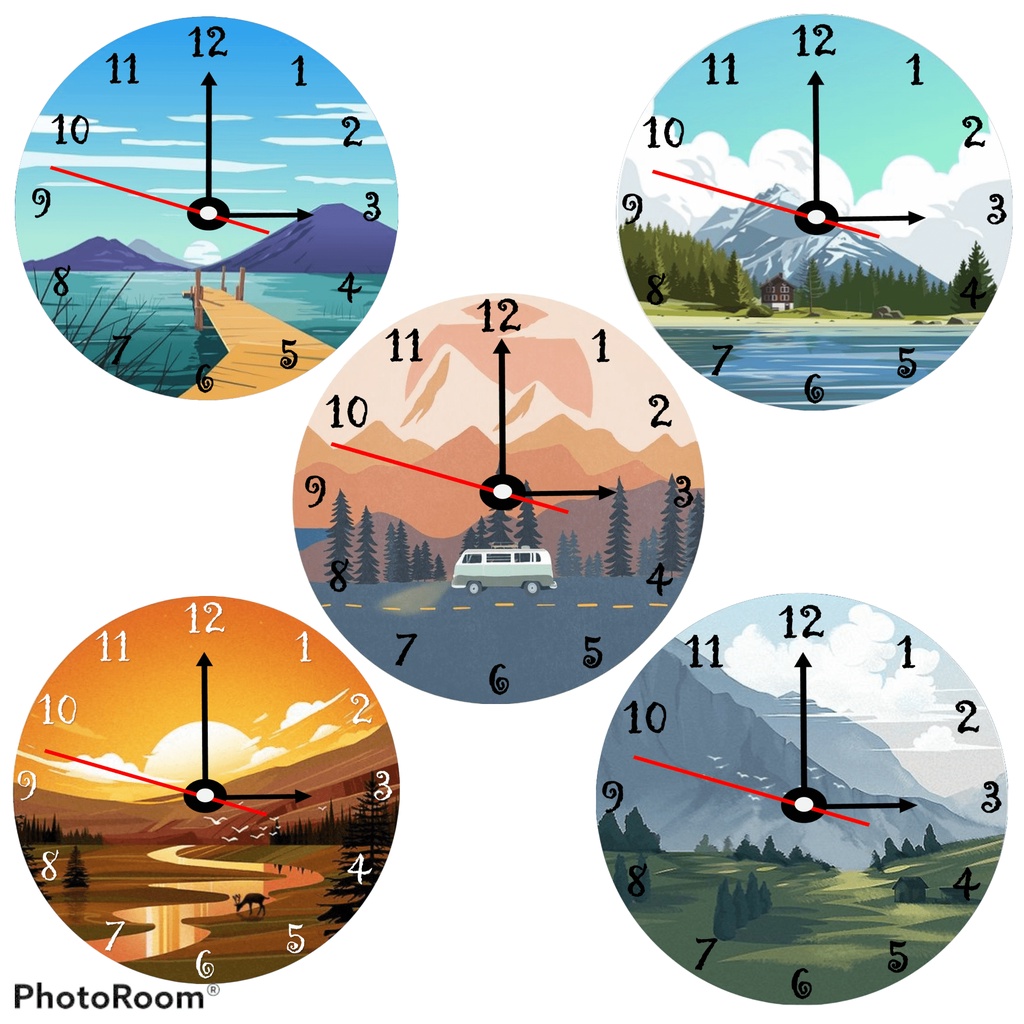 Jam Dinding Kayu Minimalis Aesthetic / Jam Dinding Vintage Unik