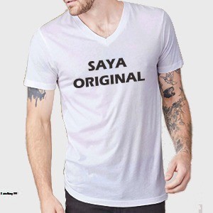 KAOS PRIA SAYA ORIGINAL / KAOS PRIA VNECK/ KAOS PRIA
