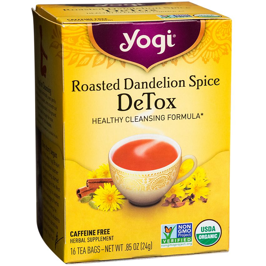 

Teh Yogi Tea Roasted Dandelion Spice DeTox Tea Healthy 16 x 1.5 Gram