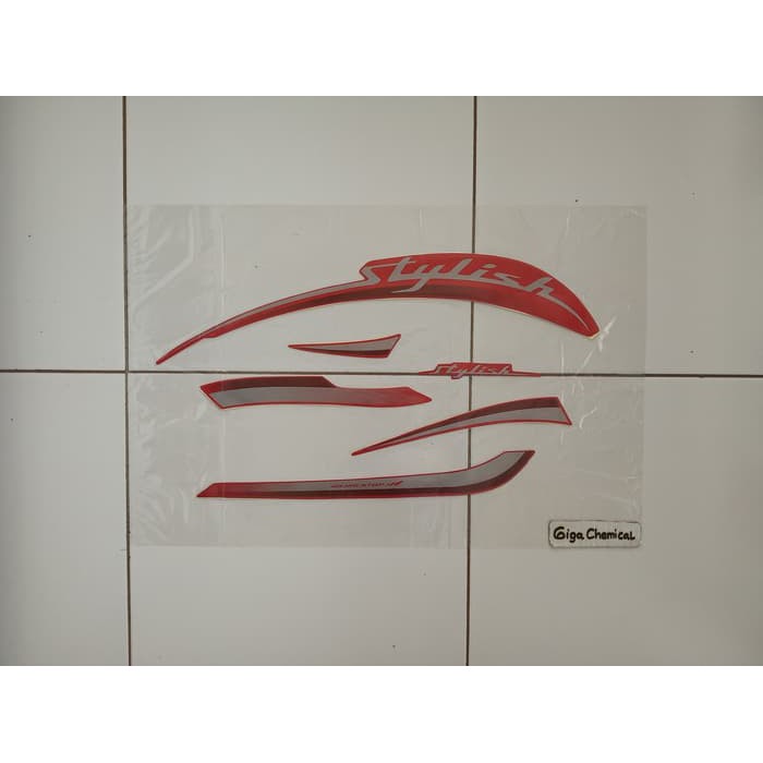 Striping Sticker Lis Scoopy Stylist 2019 2020 Merah