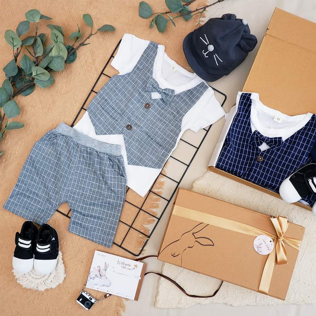 LIO036 Boys Baby Hampers 0-12 months/ Hampers bayi newborn/ Kado bayi/ baby boys gift set-Balthier Grey