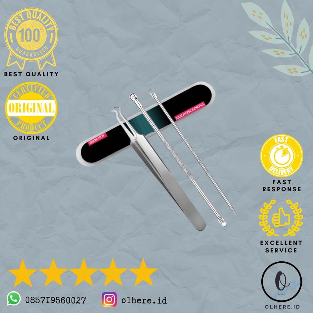 Putimi Alat Perlengkapan Komedo Jerawat Blackhead 3 PCS