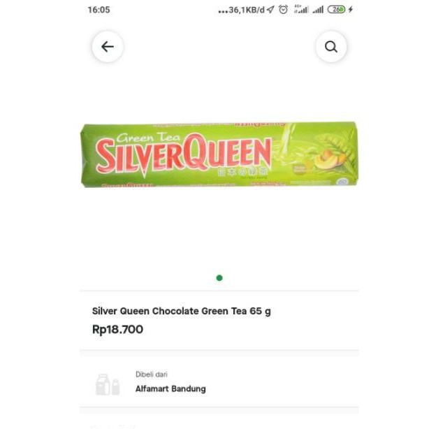 Silverqueen Greentea 65gr 1box isi 25pcs