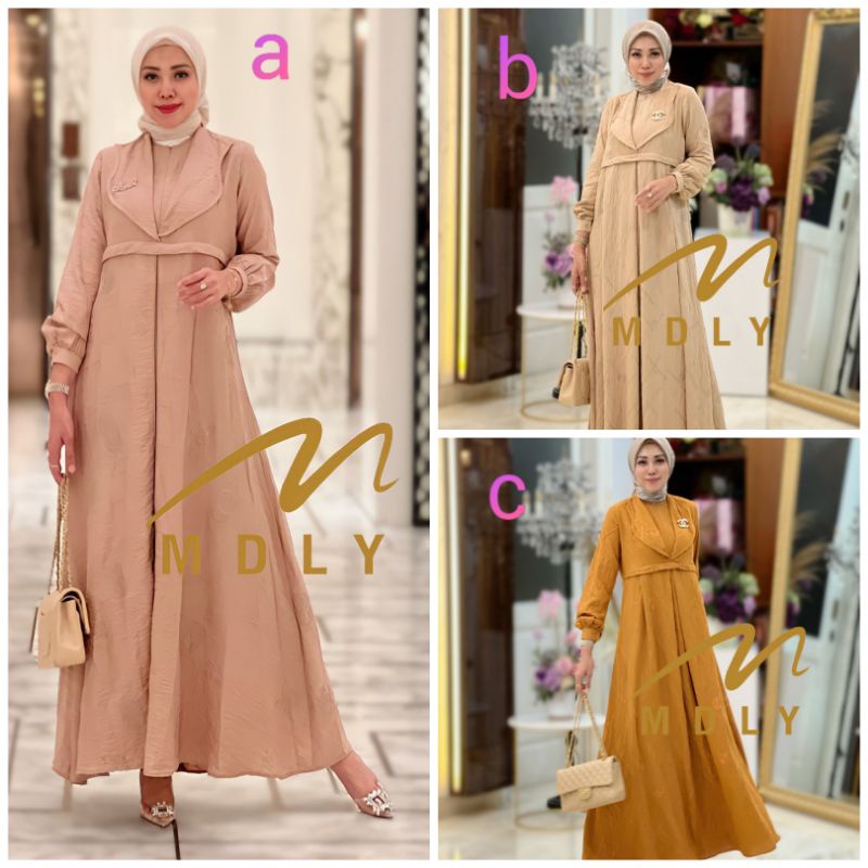 DRESS PREMIUM / DELILA DRESS ORI BY MDLY / GAMIS WANITA TERBARU / GAMIS SEMI FORMAL