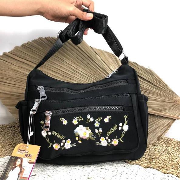 ➴ Tas Selempang wanita Chibao bordir bunga 7133 import ➳