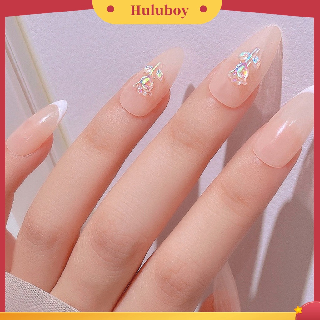 Huluboy Huluboy♡ 30pcs / Set Ornamen Bunga Mawar 3D Bahan Resin Untuk Dekorasi Manicure