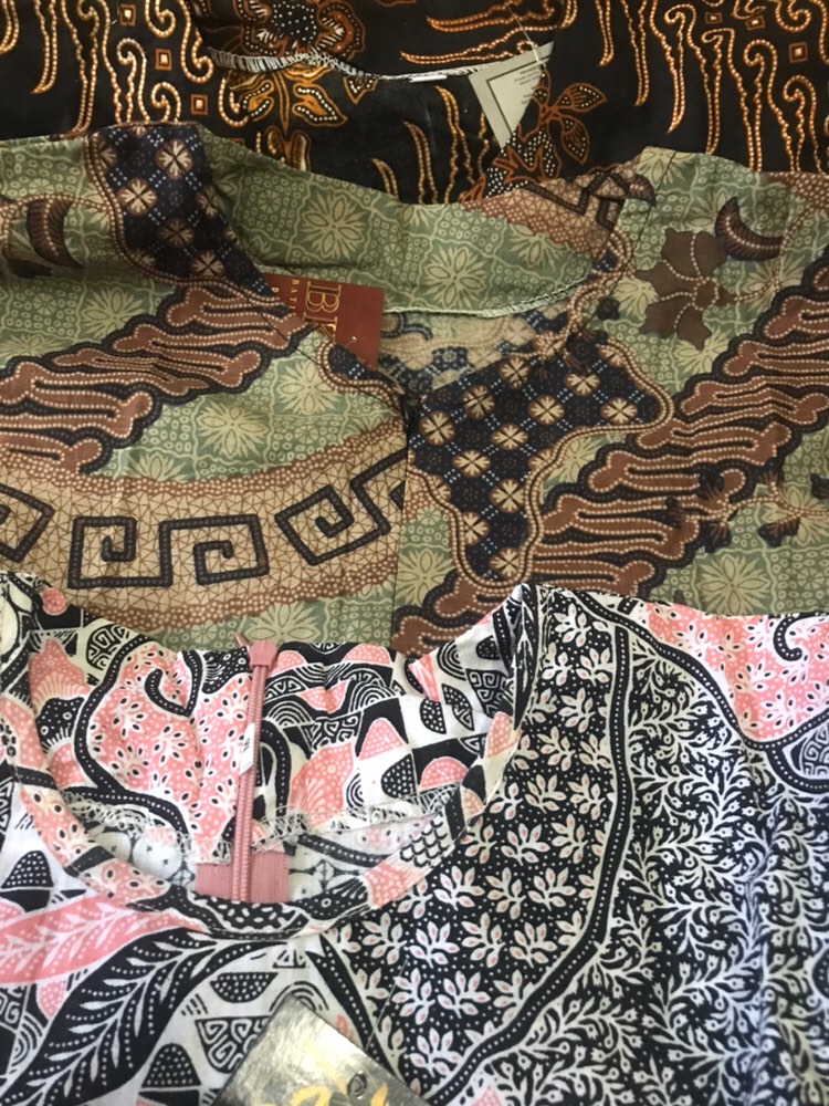 Tey-17 Batik Wanita Asj Sa Hrb026 Kenongo Kemeja Tosca Pendek