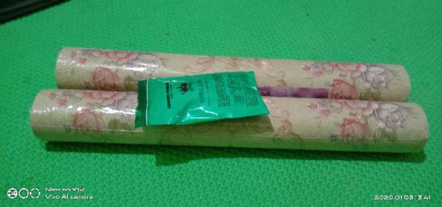 Wallpaper Dinding Bunga Rose Ulir Gold Klasik Mewah