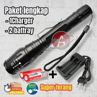 Senter LED Flashlight Cree XM-L T6 3800 Lumens - E27 - Black/senter murah/senter led