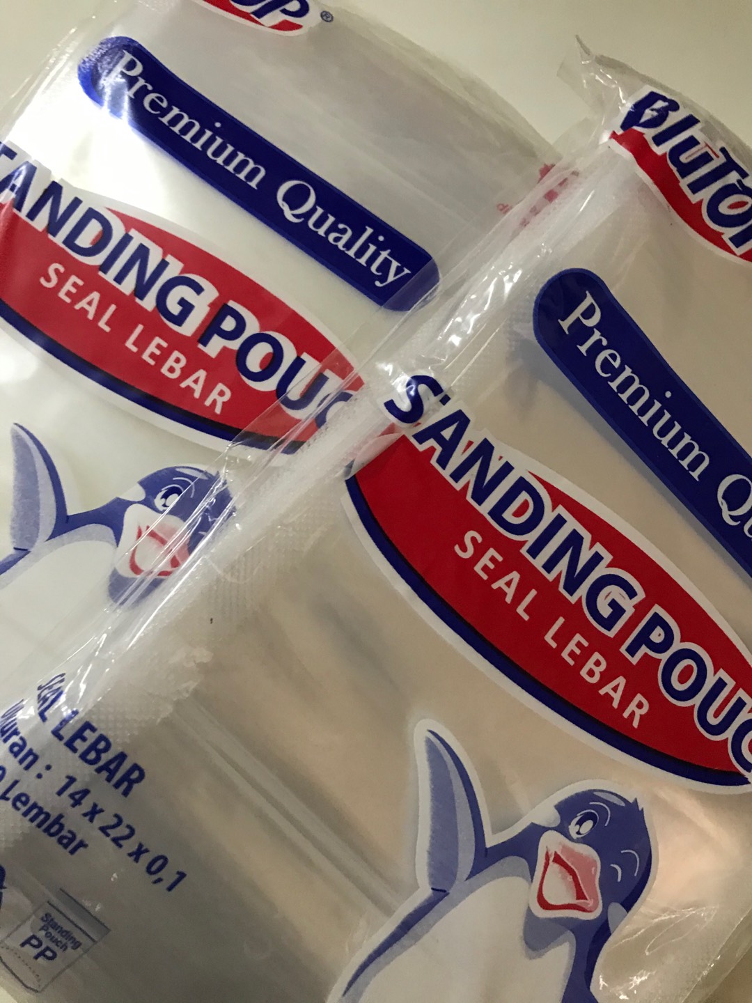 Plastik Pp Klip Standing Pouch Seal Lebar Ukuran 14 Cm X 22 Cm