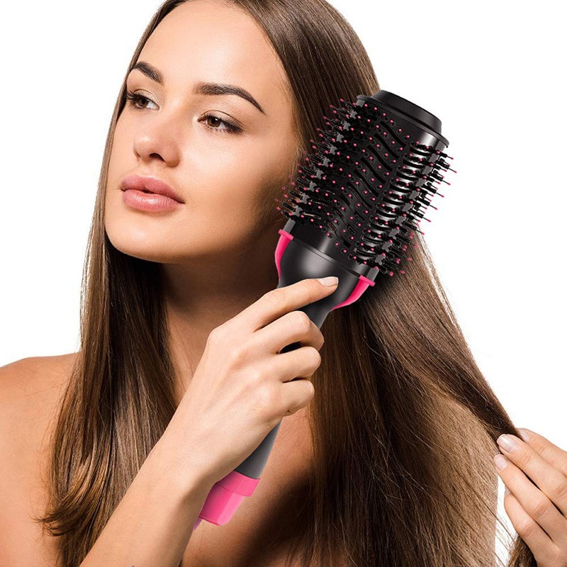 Sisir Elektrik Ion 1000W Meluruskan Rambut Melembutkan Menambah Volume Menebalkan Cepat mengeringkan kering Rambut One-Step Electric Hair Drier Comb Hair Straightener Hair Curler Brush Negative Ion Generator Hair Straightener Hair Curler