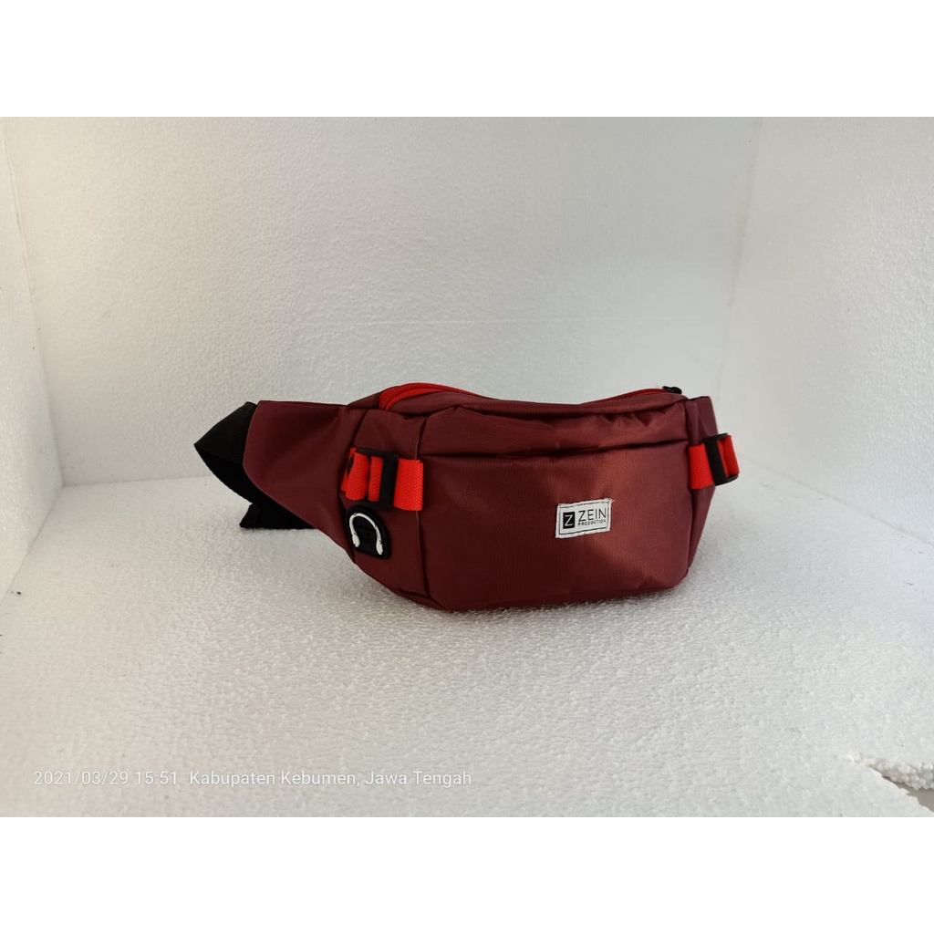 Tas Selempang Pria Waterproof Anti Air Slempang Waistbag Weistbag Pinggang Paha Pria Wanita Cewek Cowok Waterproof Anti Air