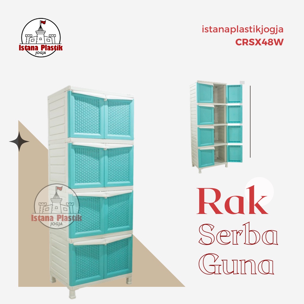 Lemari Plastik Rak Napolly CRS X48 Warna