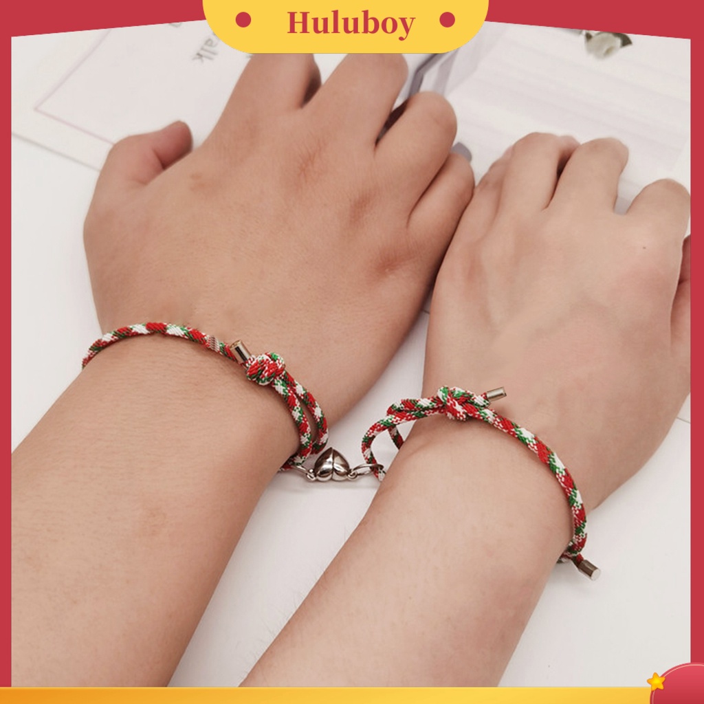 Hu Hu Hu Hu Hu Alat Bantu Pasang Kacamata♡ 1 Pasang Gelang Rantai Magnetik Adjustable Desain Santa Claus Untuk Hadiah Ulang Tahun