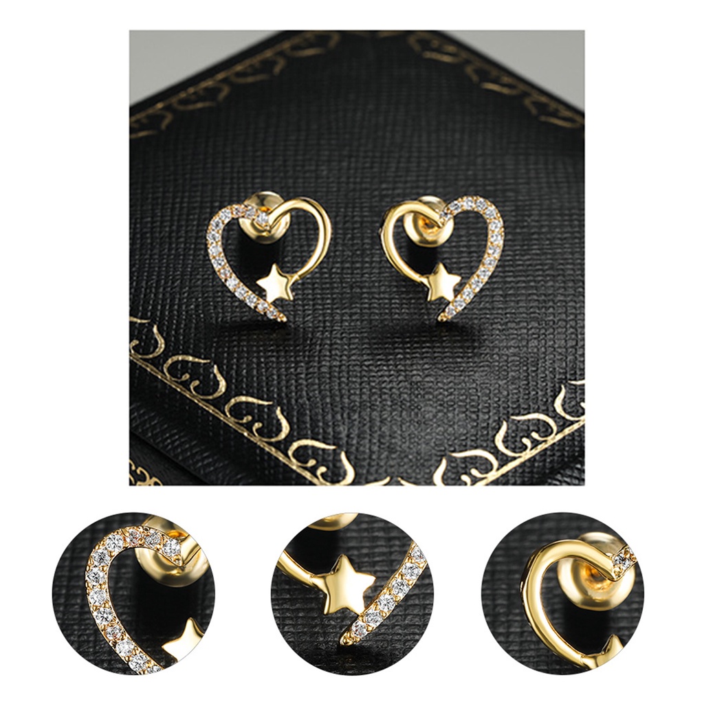 Hu Hu Hu Hu Hu Alat Bantu Pasang Kacamata♡ Anting Stud Anti Karat Untuk Pertunangan