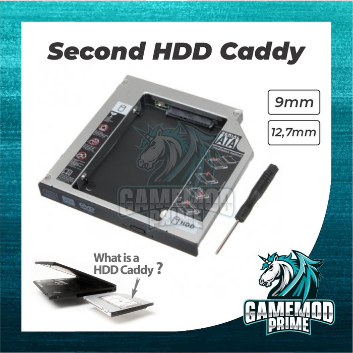 Second HDD Caddy Hardsik Case Laptop DVD Slot SATA 9 / 12,7 mm 9,5mm
