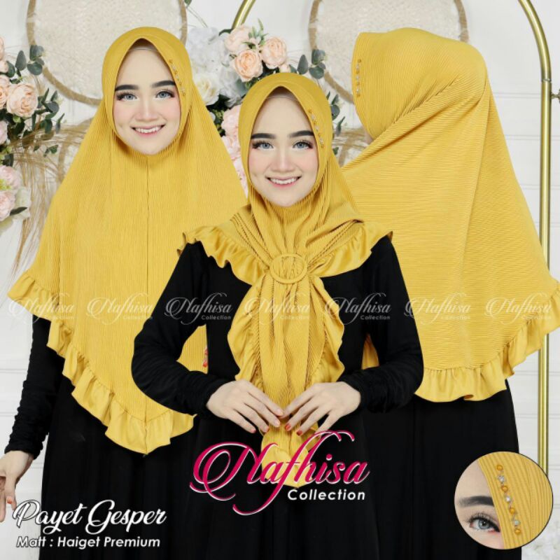 Kerudung Instan Gesper REMPEL// Hijab Instan Plisket